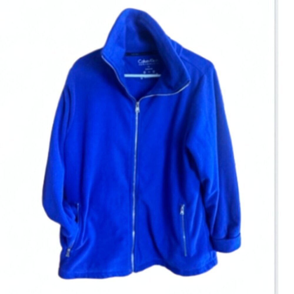 Calvin Klein Performance Fleece Full Zip Jacket Purple 1X - Picture 2 of 9